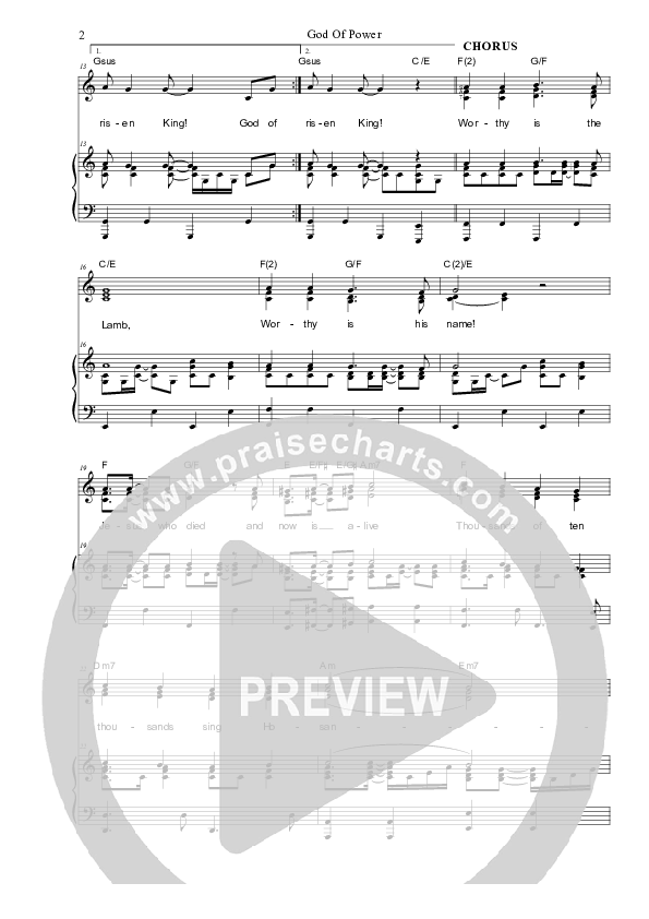 God Of Power Piano/Vocal (SAT) (Dennis Prince / Nolene Prince)