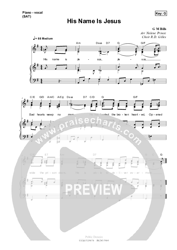 His Name Is Jesus Lead & Piano (Dennis Prince / Nolene Prince)