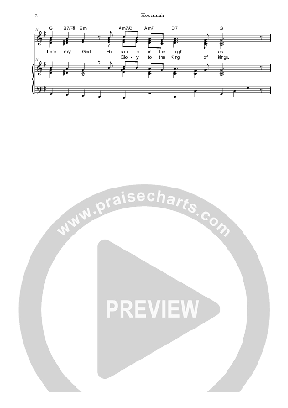 Hosanna Lead & Piano (Dennis Prince / Nolene Prince)