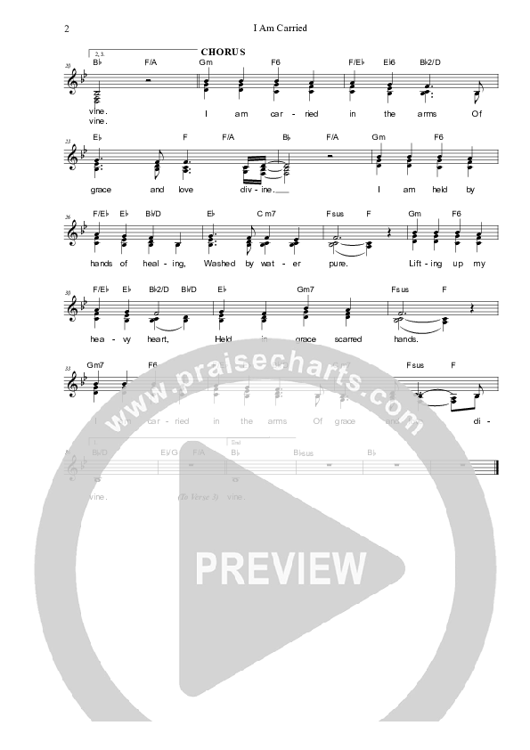 I Am Carried Lead & Piano (Dennis Prince / Nolene Prince)