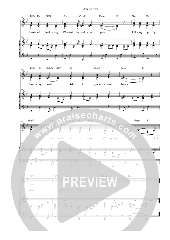 I Am Carried Piano/Vocal (SAT) (Dennis Prince / Nolene Prince)