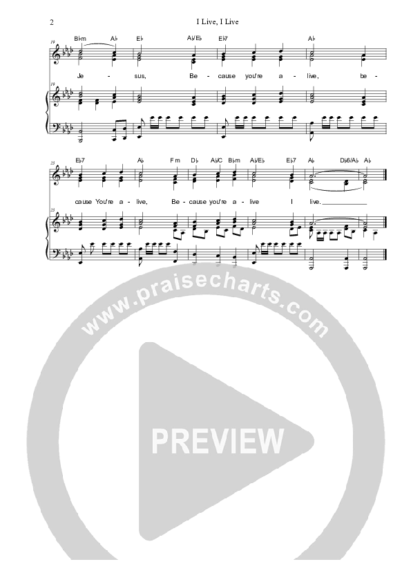 I Live I Live Lead & Piano (Dennis Prince / Nolene Prince)