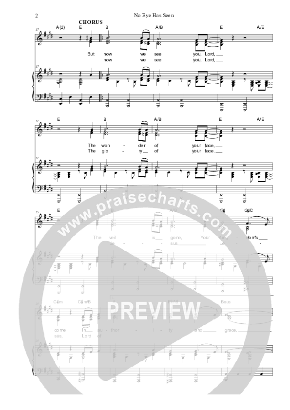 No Eye Has Seen Piano/Vocal (SAT) (Dennis Prince / Nolene Prince)