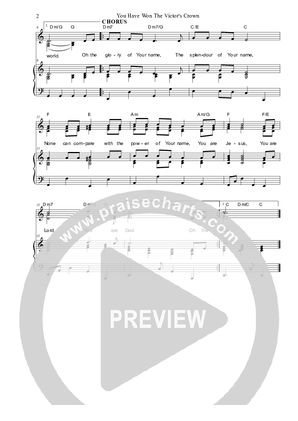 You Have Won The Victor's Crown Lead & Piano (Dennis Prince / Nolene Prince)