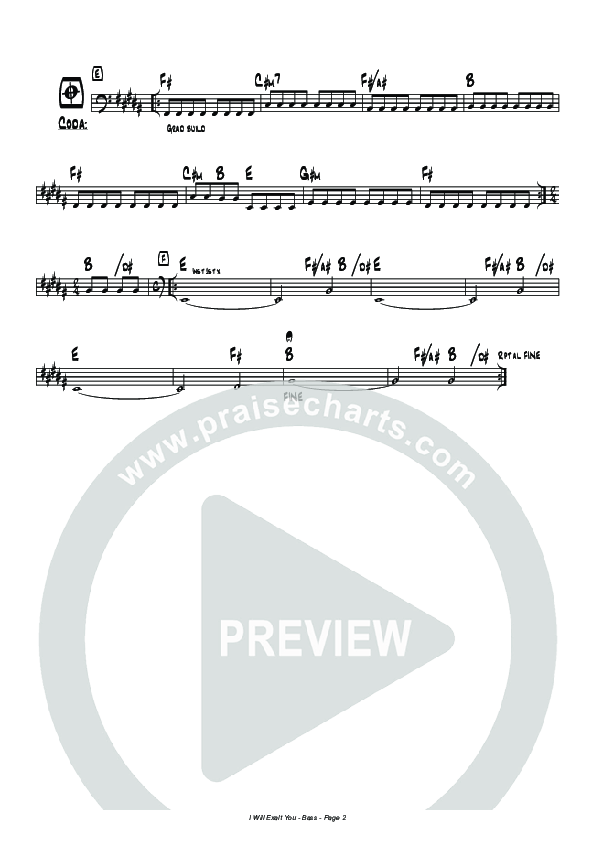 I Will Exalt You Bass Guitar (Hillsong Worship)