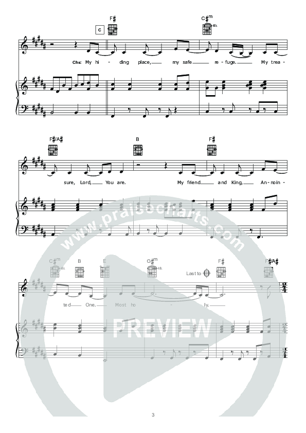 I Will Exalt You Piano/Vocal (Hillsong Worship)