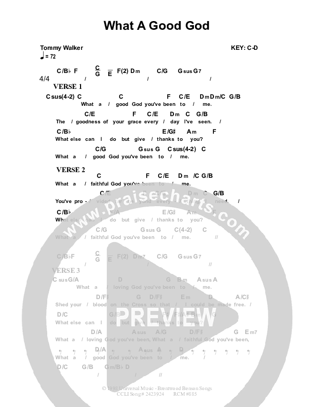 What A Good God Chords & Lyrics (Dennis Prince / Nolene Prince)