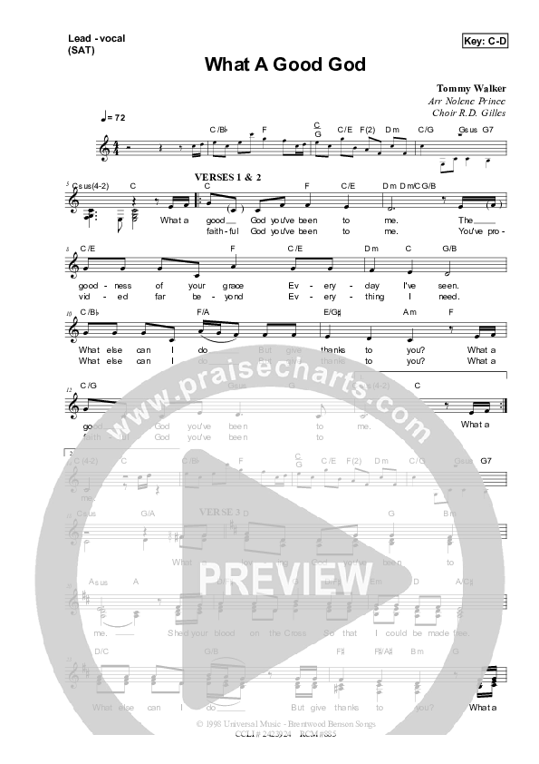 What A Good God Lead & Piano (Dennis Prince / Nolene Prince)