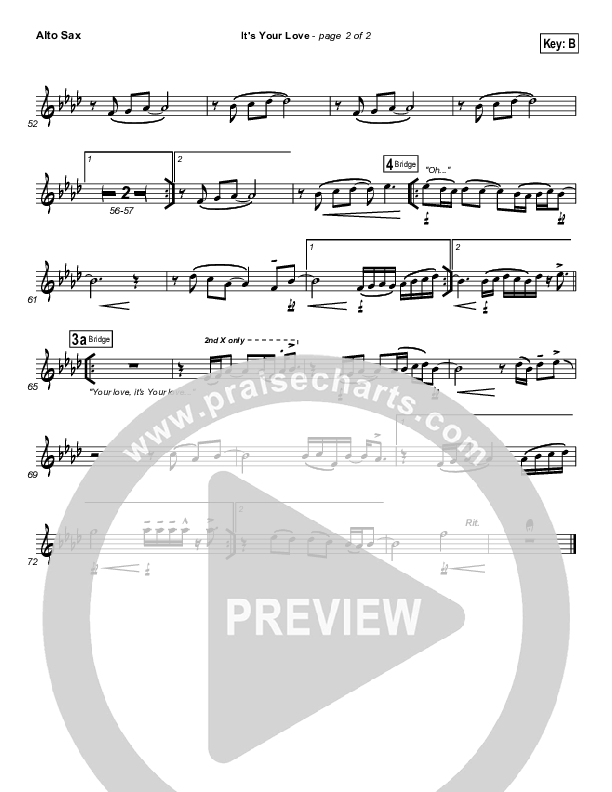It's Your Love Alto Sax (Hillsong Worship)