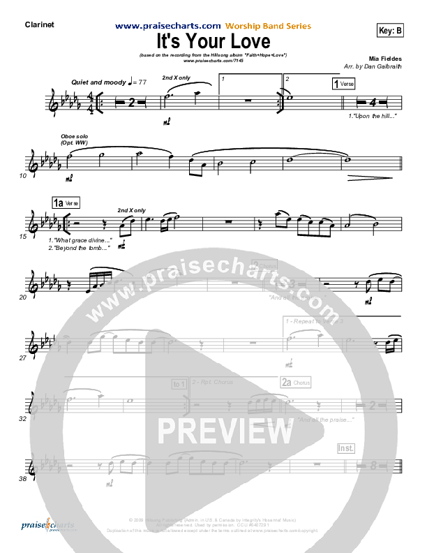 It's Your Love Wind Pack (Hillsong Worship)