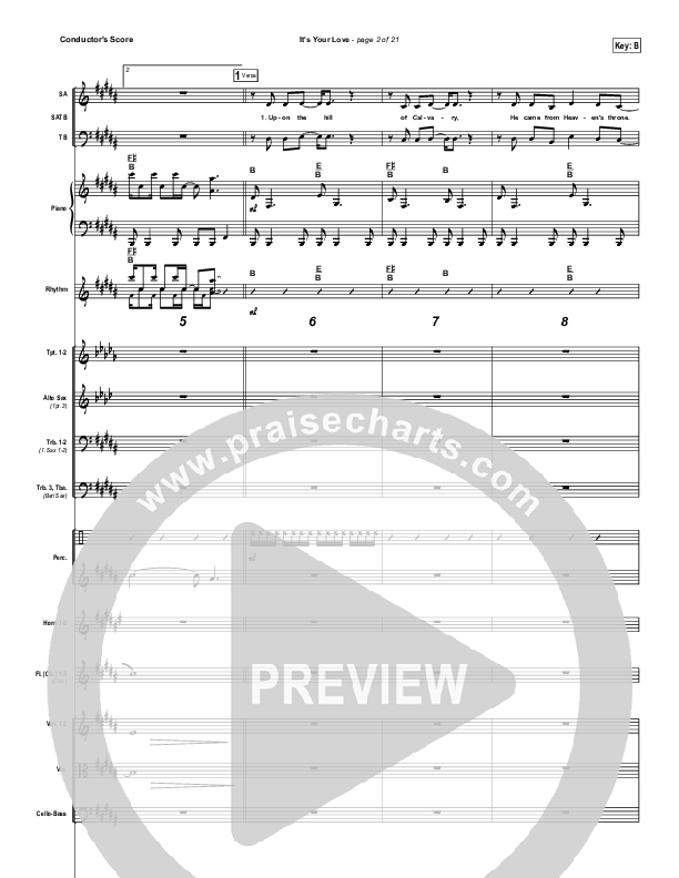 It's Your Love Conductor's Score (Hillsong Worship)