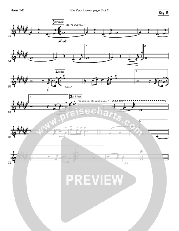 It's Your Love French Horn 1/2 (Hillsong Worship)