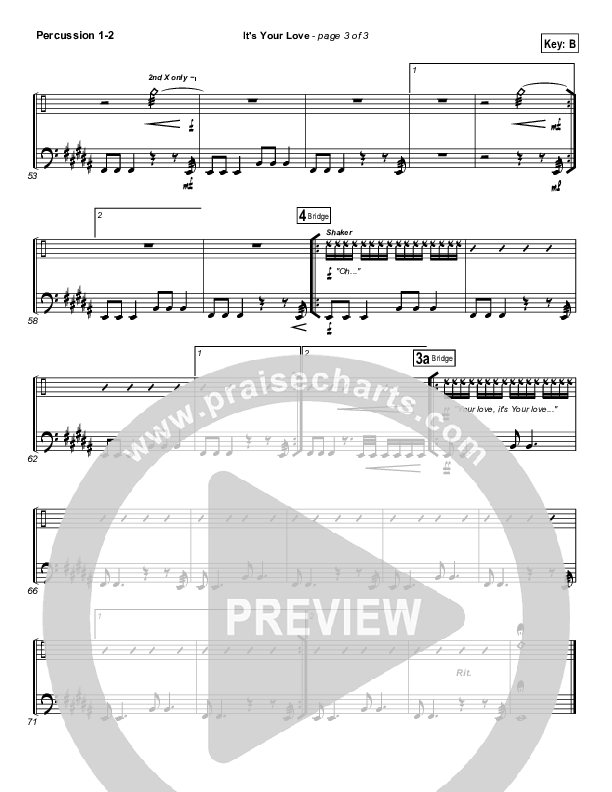 It's Your Love Percussion 1/2 (Hillsong Worship)