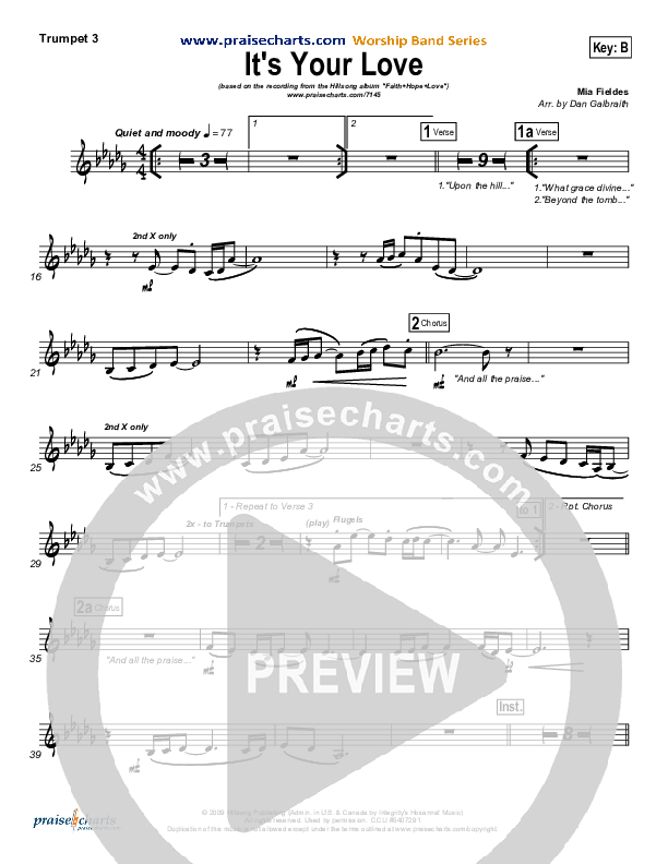 It's Your Love Trumpet 3 (Hillsong Worship)