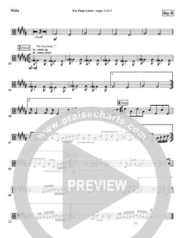 It's Your Love Viola (Hillsong Worship)