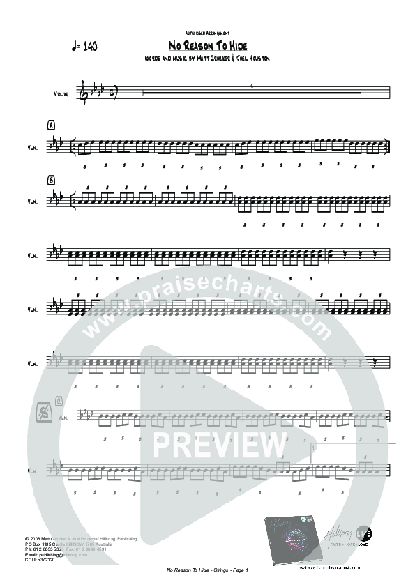 No Reason To Hide Violins (Hillsong Worship)