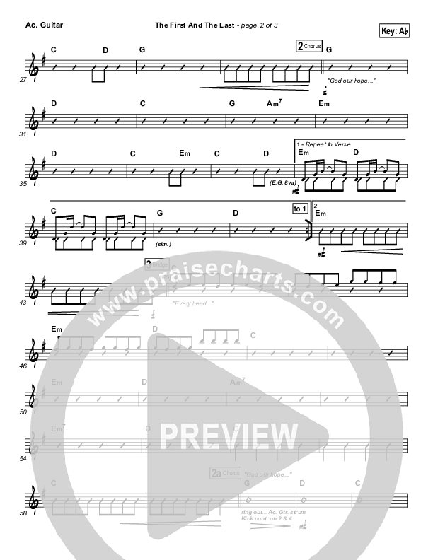 The First And The Last Acoustic Guitar (Hillsong Worship)