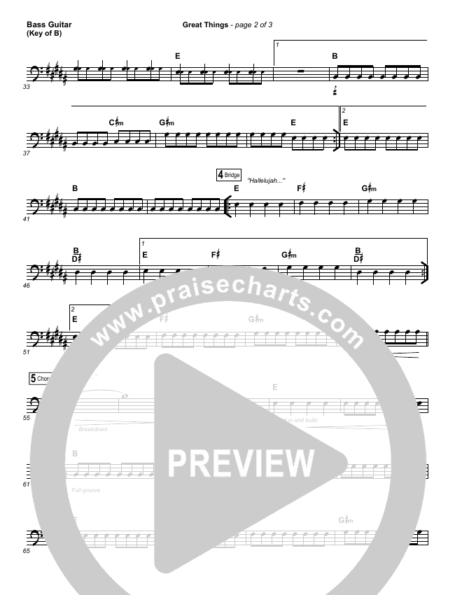 Great Things Sheet Music PDF (Phil Wickham) PraiseCharts