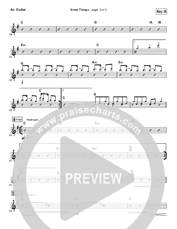 Great Things Acoustic Guitar (Phil Wickham)