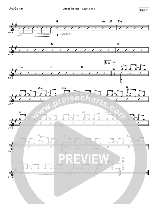 Great Things Acoustic Guitar (Phil Wickham)