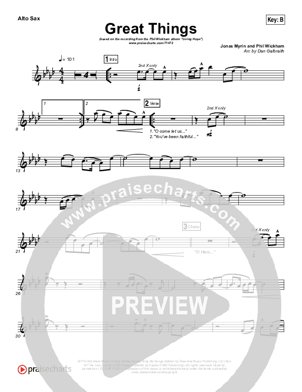 Great Things Sax Pack (Phil Wickham)