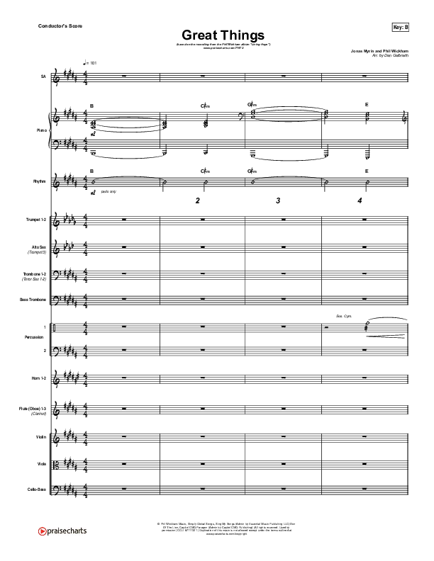 Great Things Conductor's Score (Phil Wickham)