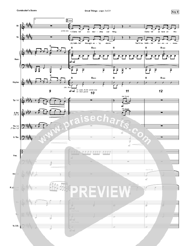 Great Things Conductor's Score (Phil Wickham)