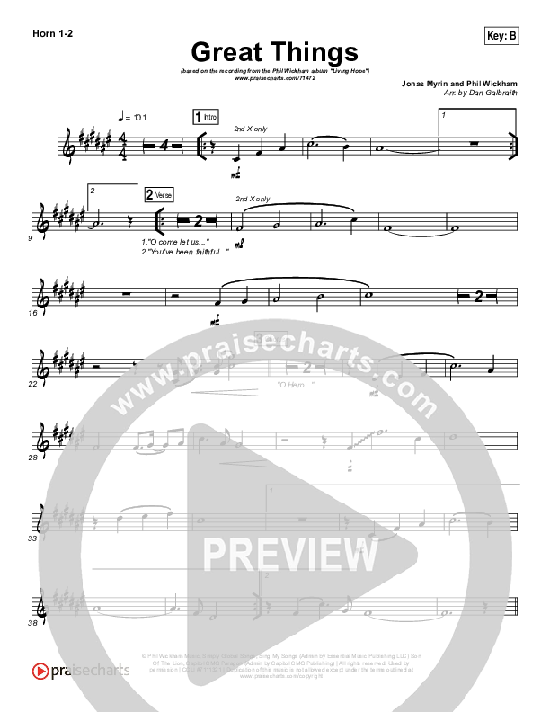 Great Things French Horn 1,2 (Phil Wickham)