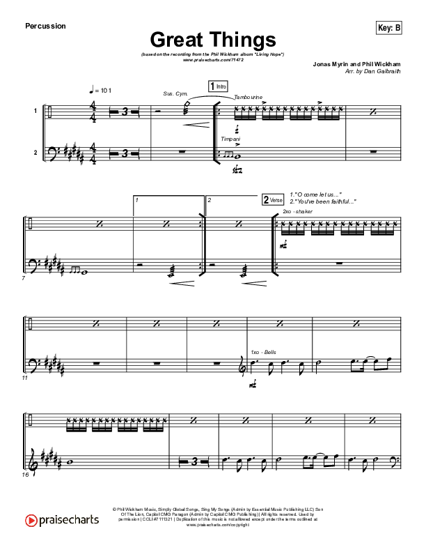 Great Things Percussion (Phil Wickham)