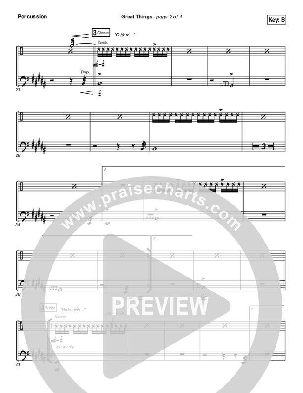 Great Things Percussion (Phil Wickham)