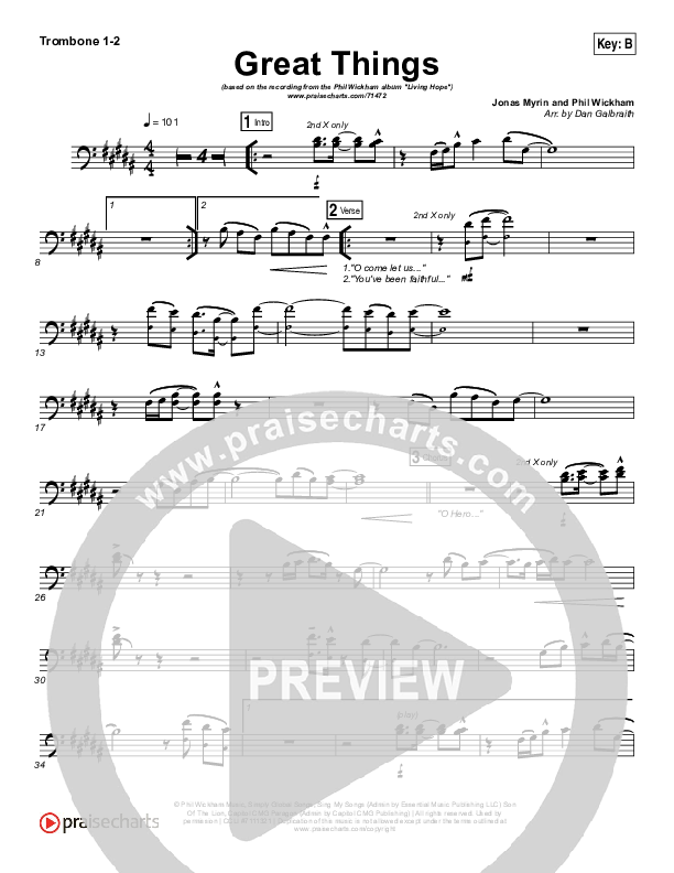 Great Things Trombone 1,2 (Phil Wickham)