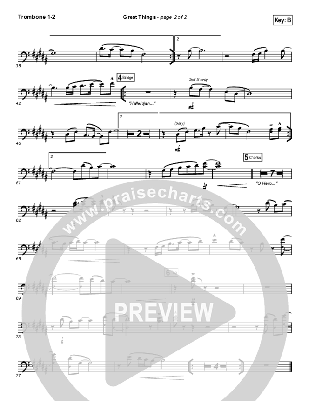 Great Things Trombone 1,2 (Phil Wickham)