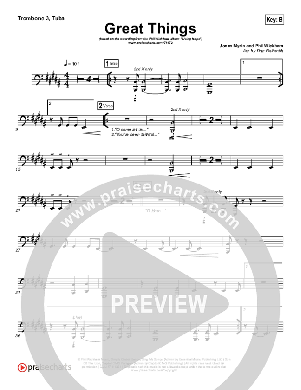 Great Things Trombone 1,2 (Phil Wickham)