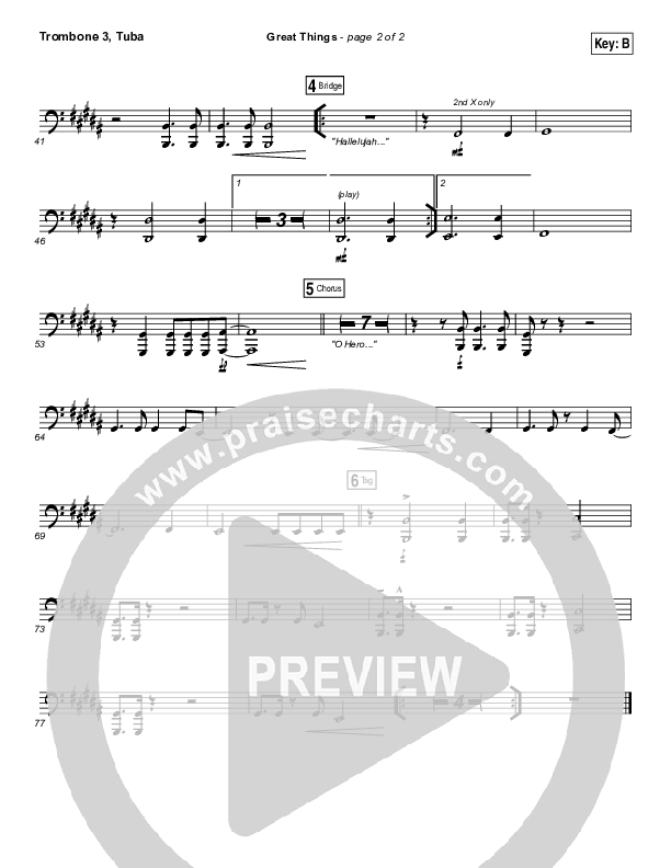 Great Things Trombone 3/Tuba (Phil Wickham)