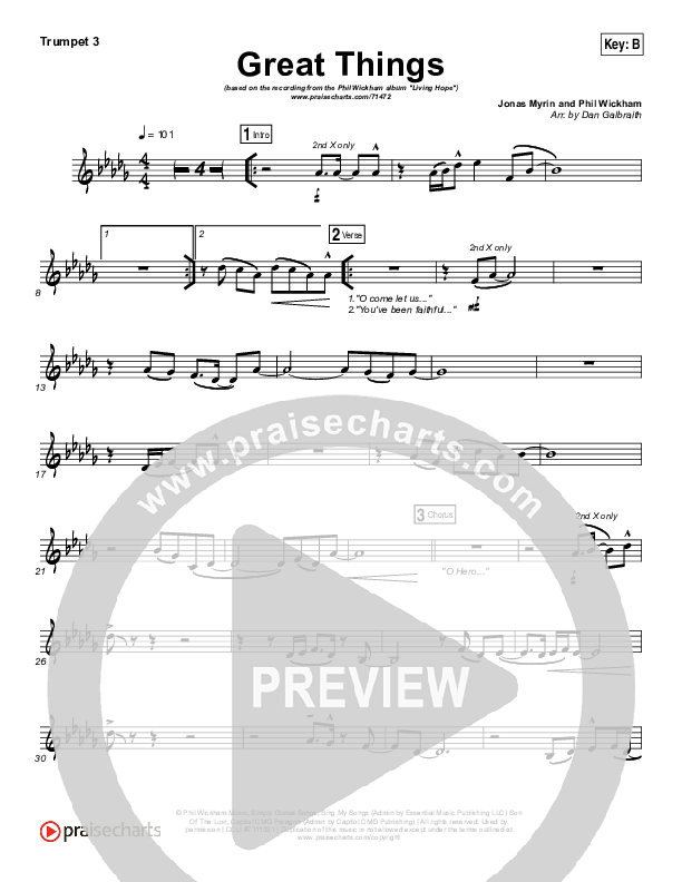 Great Things Trumpet 3 (Phil Wickham)