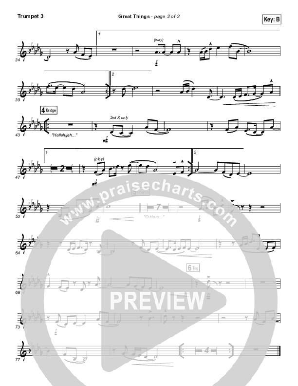 Great Things Trumpet 3 (Phil Wickham)