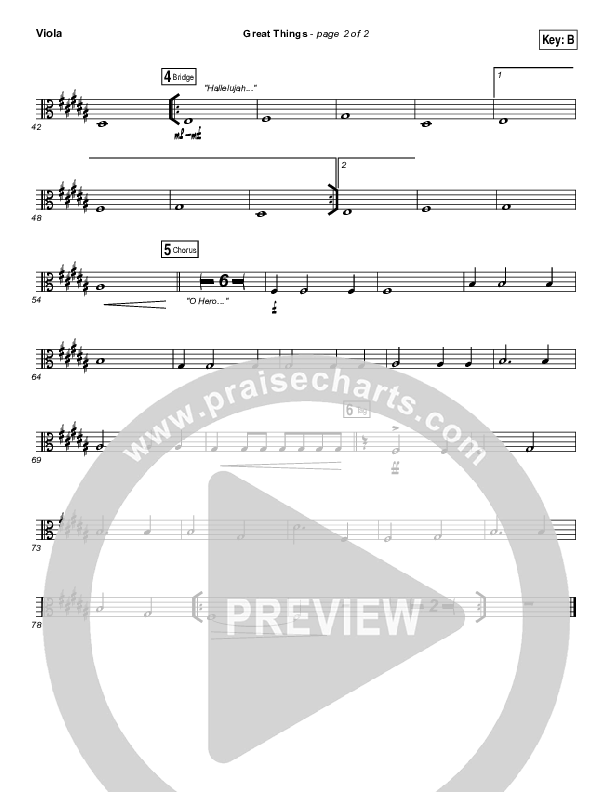 Great Things Viola (Phil Wickham)