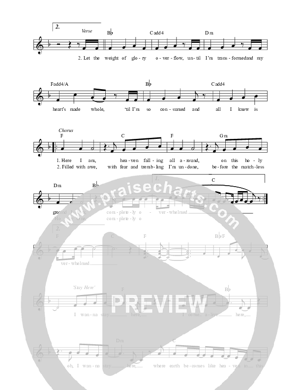 Completely Overwhelmed/Stay Here (I Want To Stay Here) Lead Sheet (Here Be Lions / Amanda Kinner)