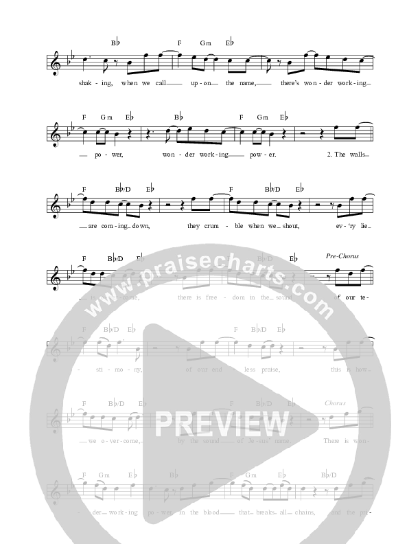 Wonder Working Power Lead Sheet (Here Be Lions / James Galbraith)