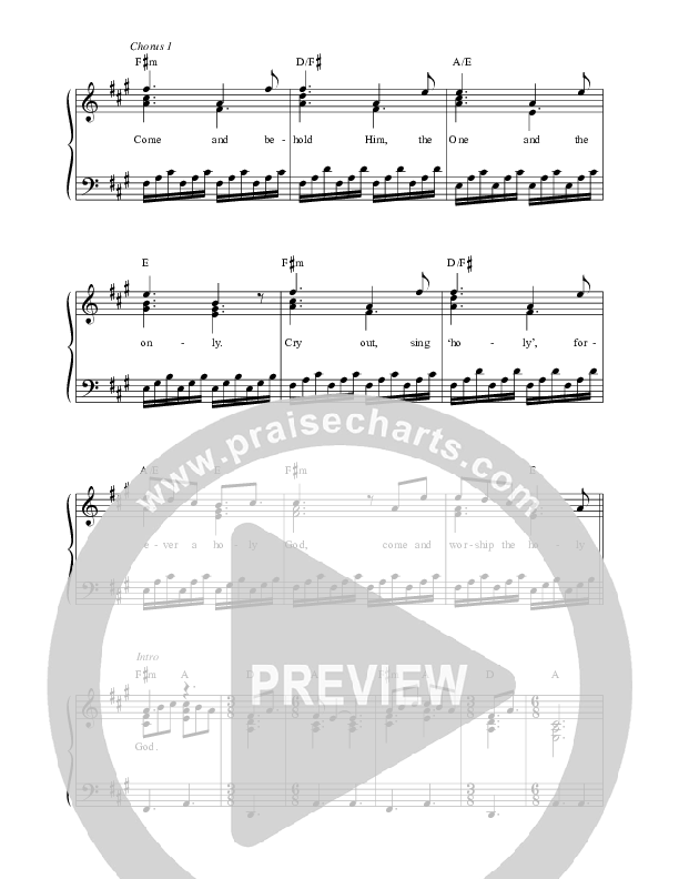 Only A Holy God Lead Sheet (SAT) (Here Be Lions / Dustin Smith)