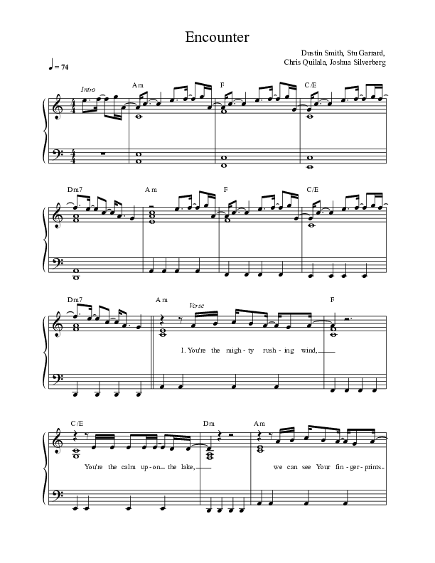 Encounter Lead Sheet (SAT) (Here Be Lions / Dustin Smith)