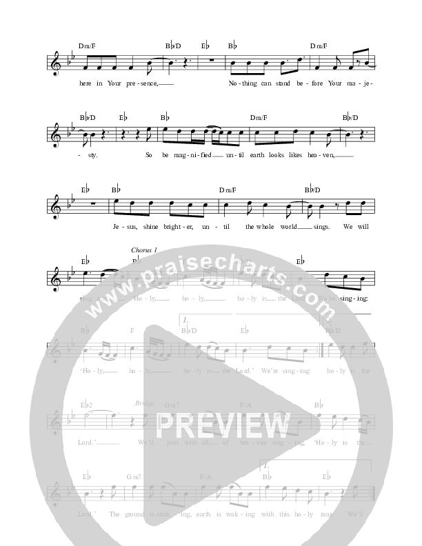 We're Singing Holy Lead Sheet (Here Be Lions / Dustin Smith)