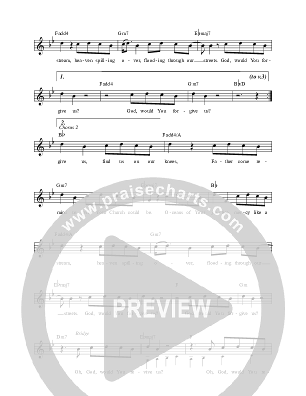 God Would You Forgive Us Lead Sheet (Here Be Lions / Dustin Smith)