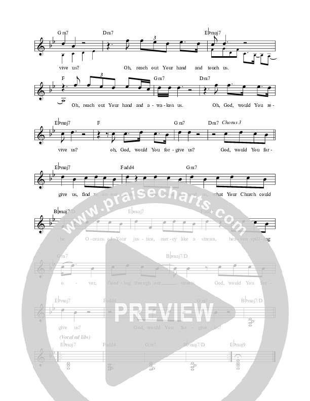 God Would You Forgive Us Lead Sheet (Here Be Lions / Dustin Smith)
