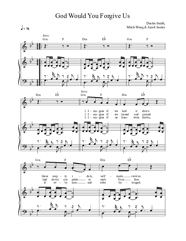 God Would You Forgive Us Lead & Piano (Here Be Lions / Dustin Smith)