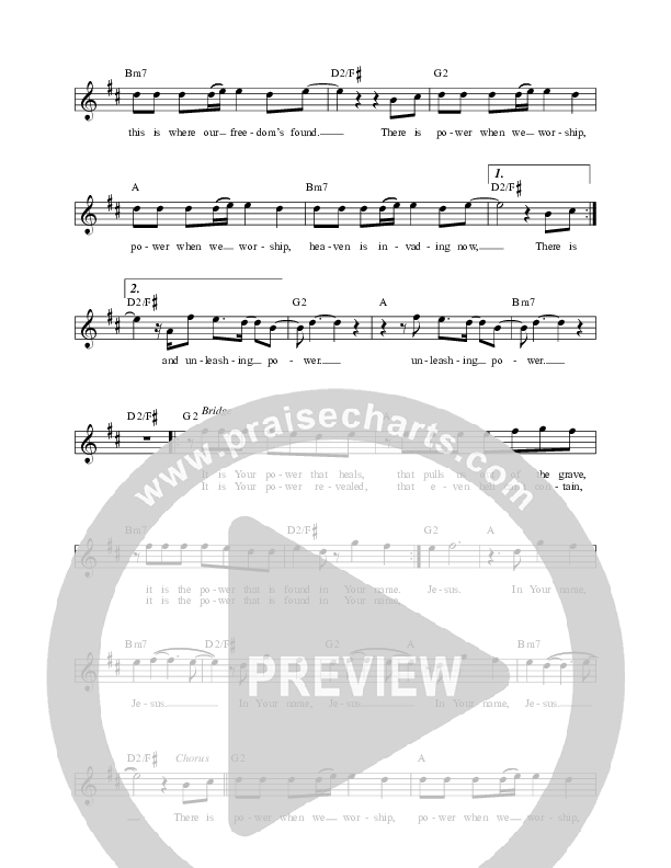 Power When We Worship Lead Sheet (Here Be Lions / Dustin Smith)