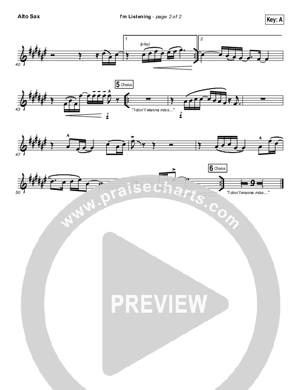 I'm Listening Alto Sax (Chris McClarney / Hollyn)