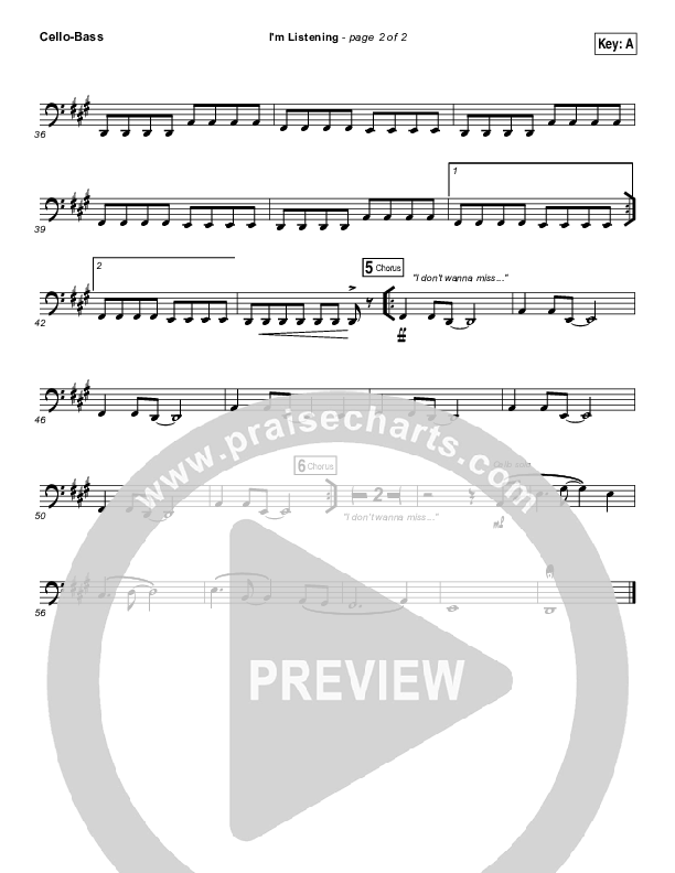 I'm Listening Cello/Bass (Chris McClarney / Hollyn)