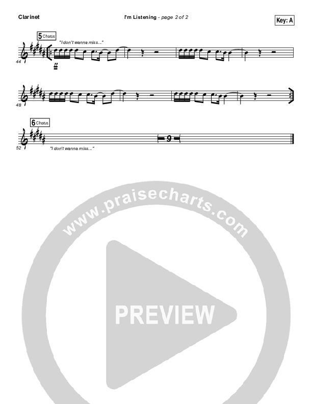 I'm Listening Clarinet (Chris McClarney / Hollyn)