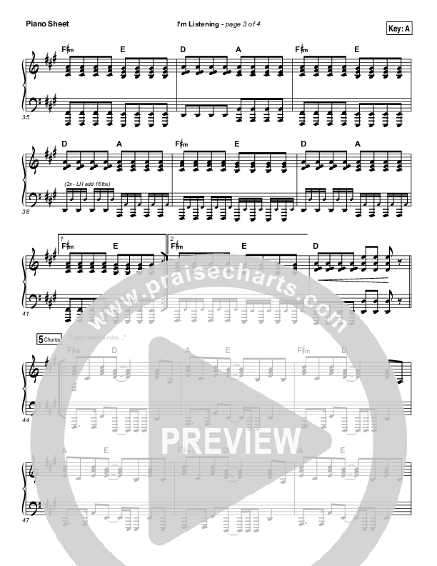 I'm Listening Piano Sheet (Chris McClarney / Hollyn)